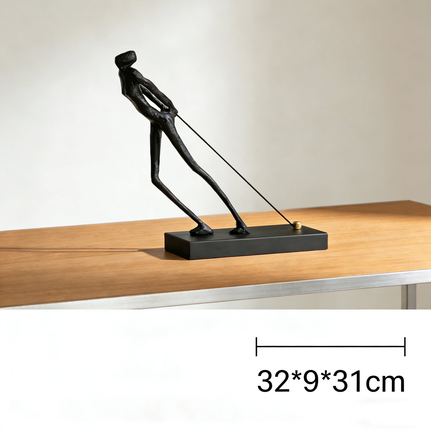 Pulling Rope Metal Sculpture #7122 - Limited Edition