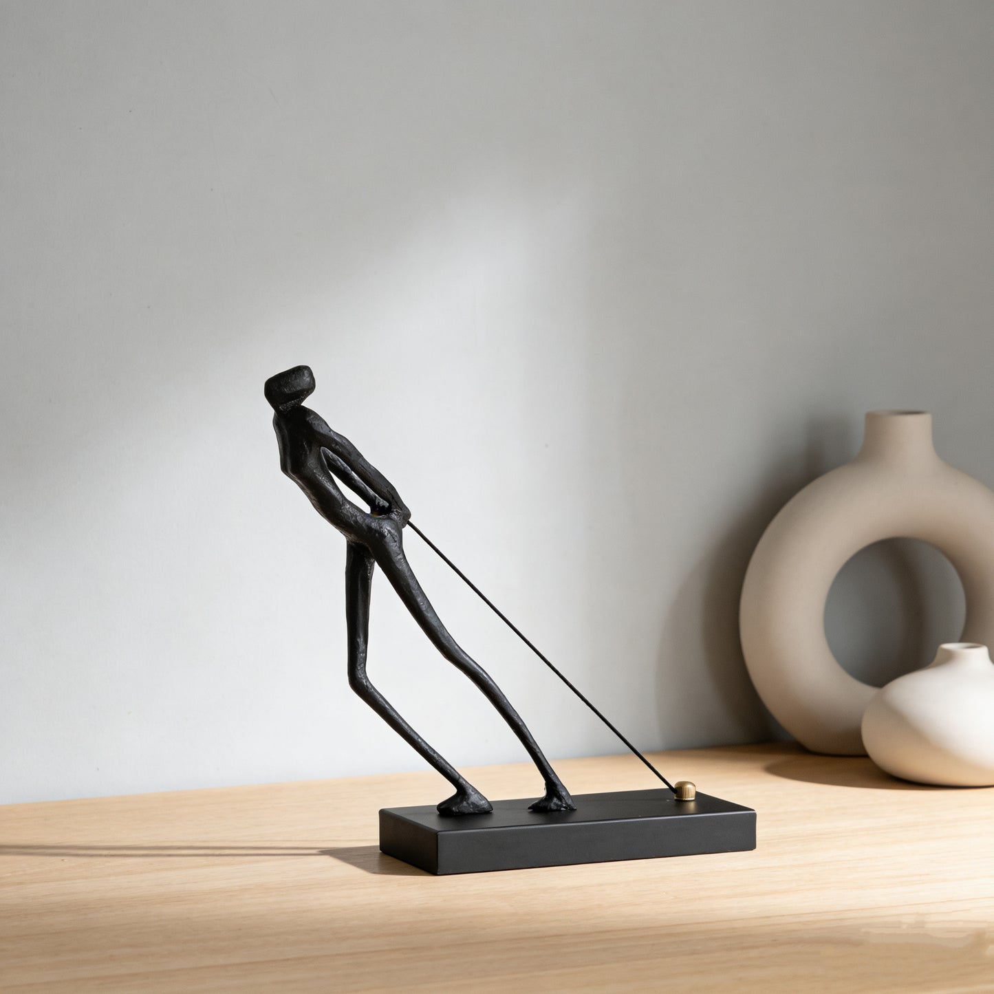 Pulling Rope Metal Sculpture #7122 - Limited Edition